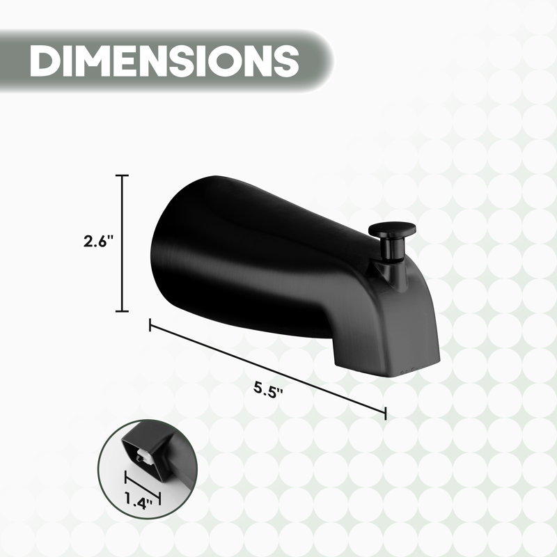Replacement for Moen 5 inch Round 10-Function Shower Head & Trim & Tub Spout, Matte Black