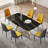 Adylin 6 - Person Glass Top Double Pedestal Dining Set