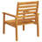 Patio Sofa Chair 2Pcs Solid Wood Acacia