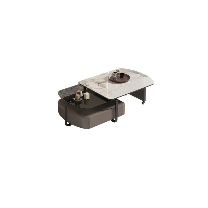 Table basse rotative télescopique moderne et luxueuse