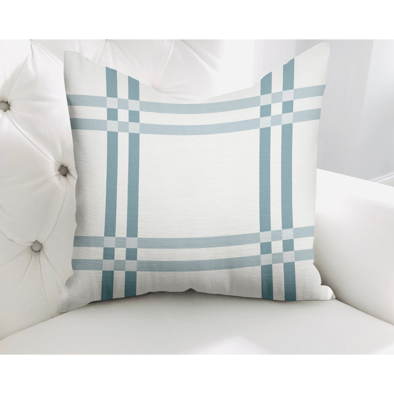  Housse et insert de coussin en coton Thea, L 19 po x H 19 po, Bleu