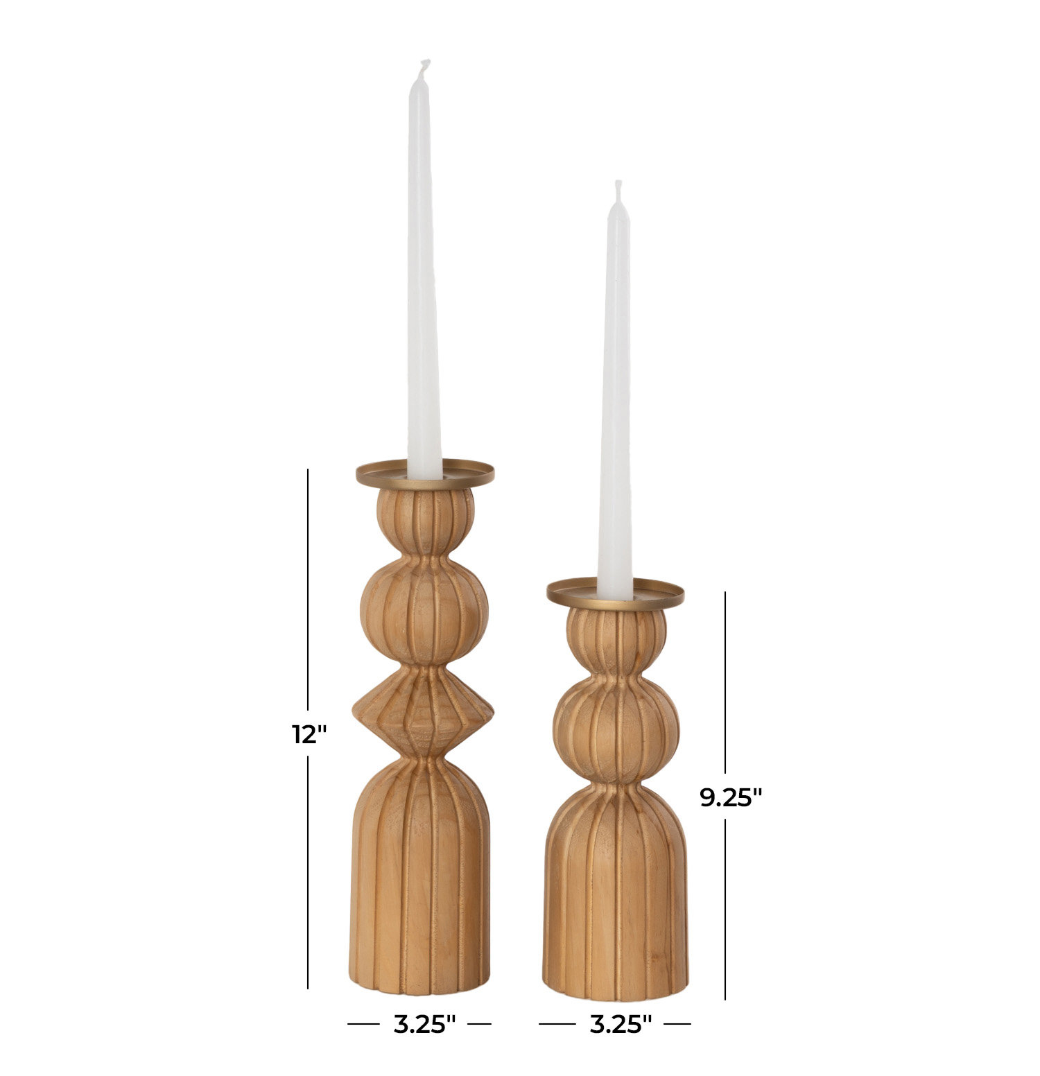 Wood Brass Candle Accessories