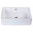 EAGO 14.125'' White Ceramic Rectangular Bathroom Sink with Overflow