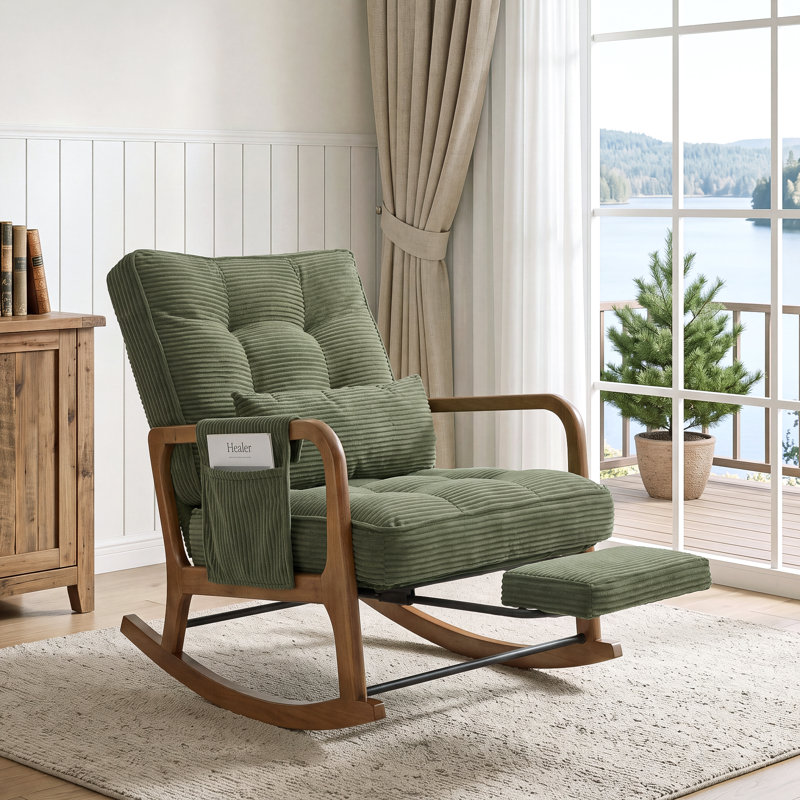 Classic Rocking Chair, Rocker Nursery Chair, Accent Reading Chair for Living Room