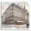  'Hotel In Paris' by Rey Klimt Acrylic Glass Wall Art, 12" x 12"