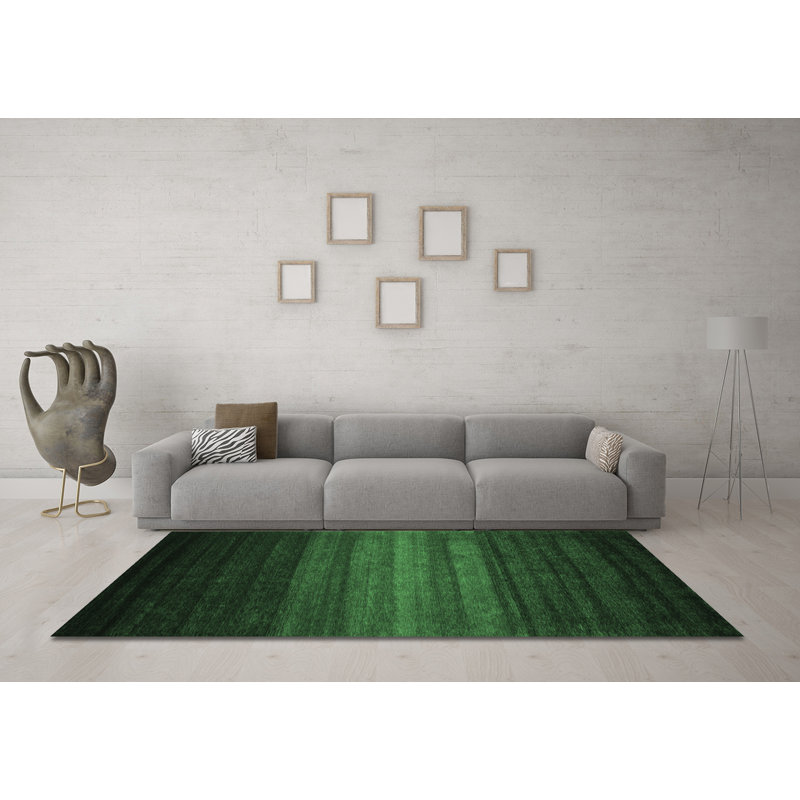 Washable Abstract Indoor Rug, Square 5'
