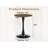 23.6 Inch Faux Walnut Round Tulip Dining Table, Thickened Top Metal Pedestal Base Mid-Century Bistro Table-1832518767-1832518764