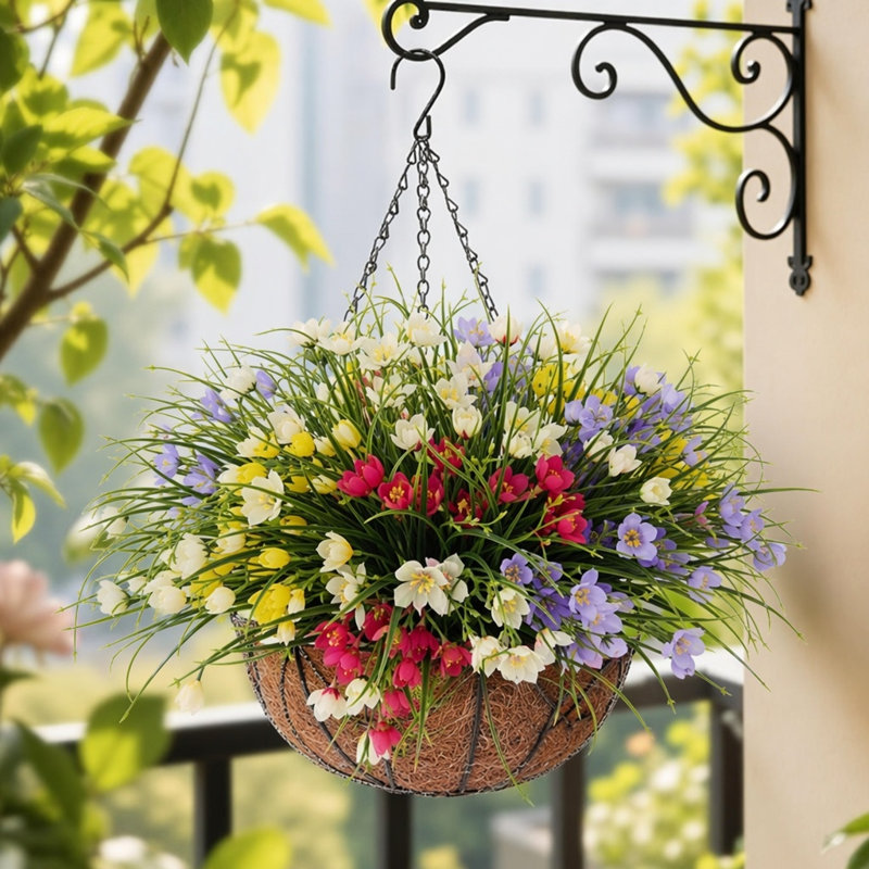 16 faisceaux de fleurs artificielles extérieures résistantes aux rayons UV et à la floraison artificielle, Couleur mixte
