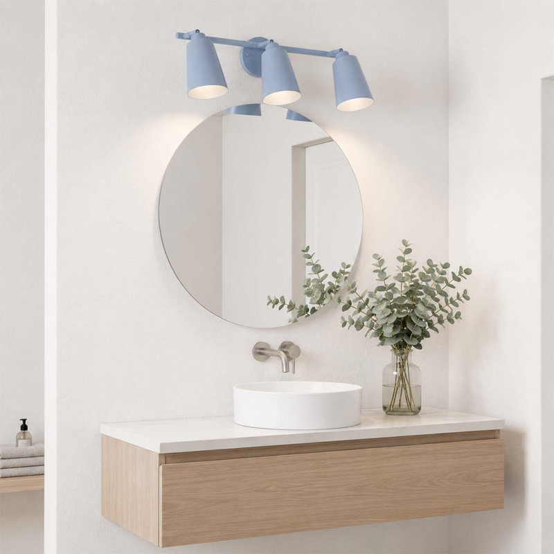 Éclairage pour meuble-lavabo 3 lumières Alvar, Harbor Blue, Bleu port