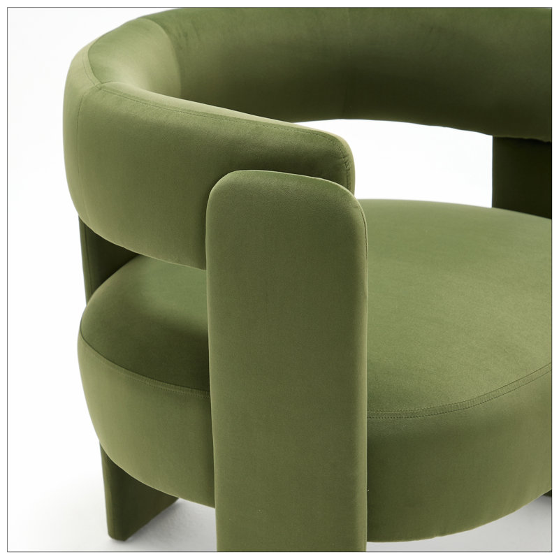 Chaise d'appoint avec pieds en bois robustes, Green