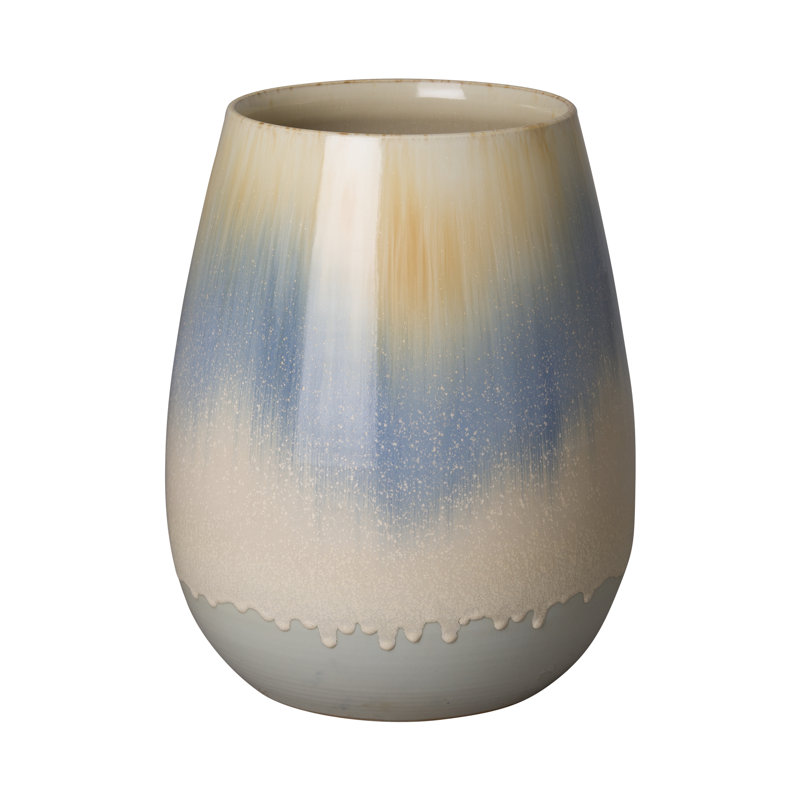 Handmade Ceramic Planter, 19'' H x 14'' W x 14'' D