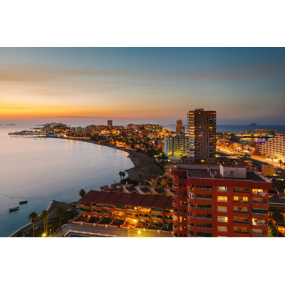 Skyline At Night - Wrapped Canvas Print