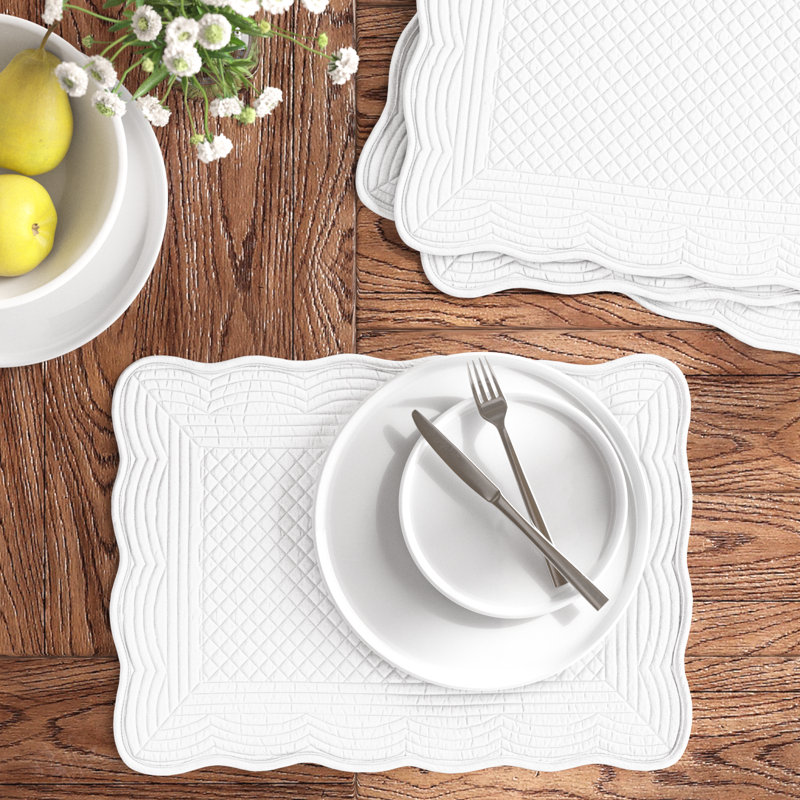 Grover 100% Cotton Rectangle Placemat, White