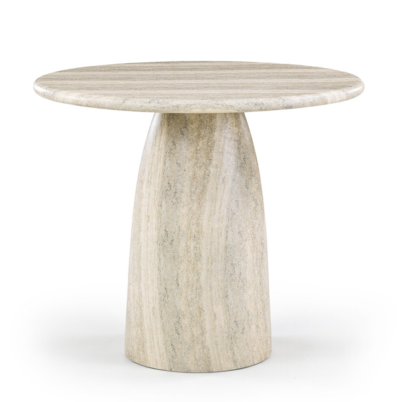 Table de hauteur comptoir intérieur / extérieur Coserza, H 36 po x l 42 po x P 42 po, Travertin