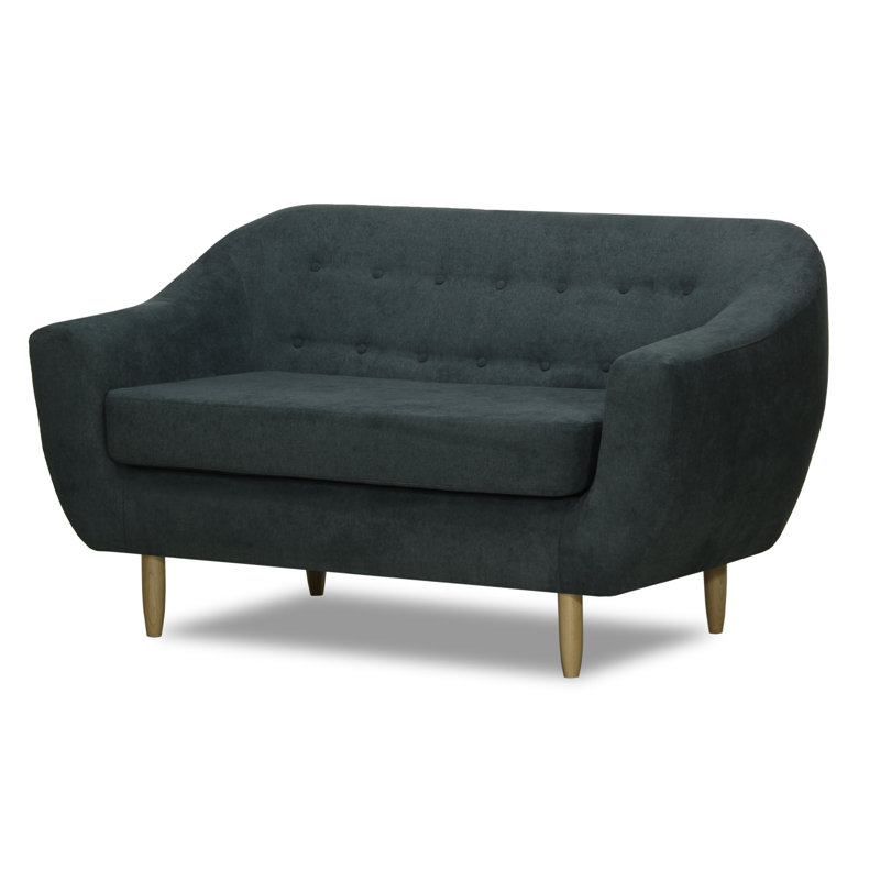 Cabrales 2 Seater Loveseat, Dark Grey