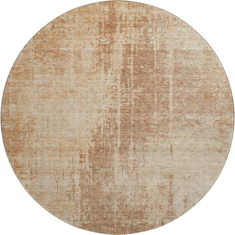 Premium Machine Washable Prisco Terracotta Rug