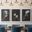 Orchidée sur ardoise I - ensemble de 3 peintures sur toile encadrées-246507833-246507834