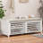 Shoe Cabinet Bench With Sliding Doors, Entry Bench With Upholstered Seat Cushions, Modern Entry Way Shoe Cabinet For Living Room Hallway