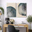 «Tree Ring», œuvre de souche en bois bleu marine, images murales simples et rustiques modernes, ensemble de 2 reproductions d'art sur toile, 16 x 24 x 2, 24 x 36 x 2-91068944-92301246-119385140