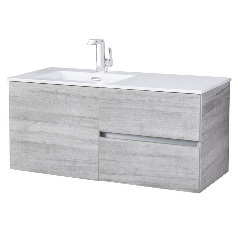 Beachwood 42" Single Sink Bathroom Vanity with Cultured Marble Top, Soho