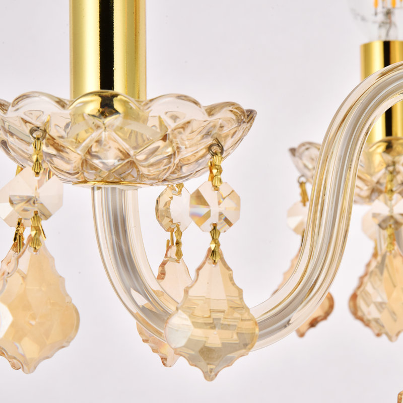 Jaquelin 4 - Light Dimmable Classic / Traditional Chandelier, Golden Shadow