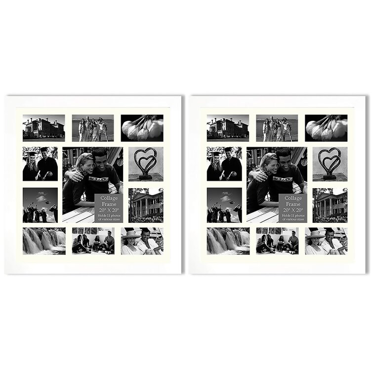 Ekaterina Real Wood 20" x 20" Collage Picture Frame Set