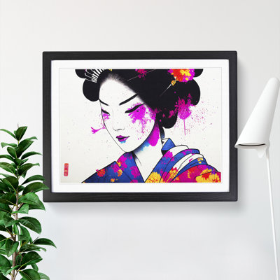 A Splashed Geisha Vol.2 Abstract - Single Picture Frame Print
