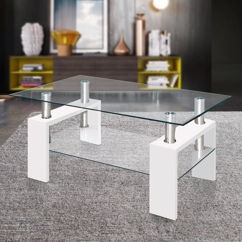 Table basse Calcote, Clair, Blanc