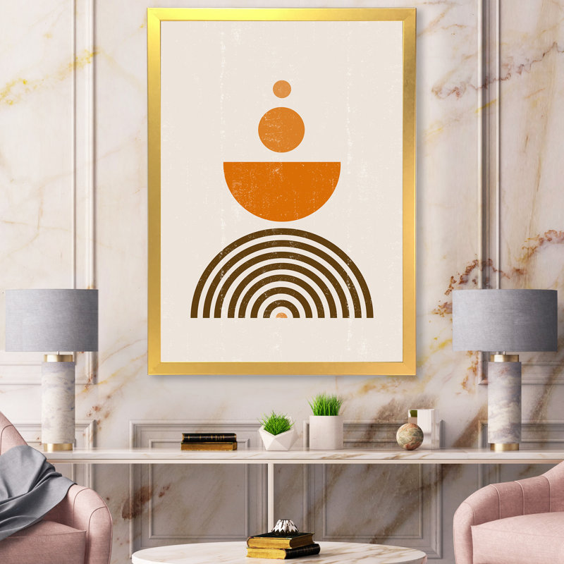 «Abstract Rainbow Sun and Moon in Earth Tones V», photographie sur toile à cadre flottant, H 20 po x l 12 po x P 1po