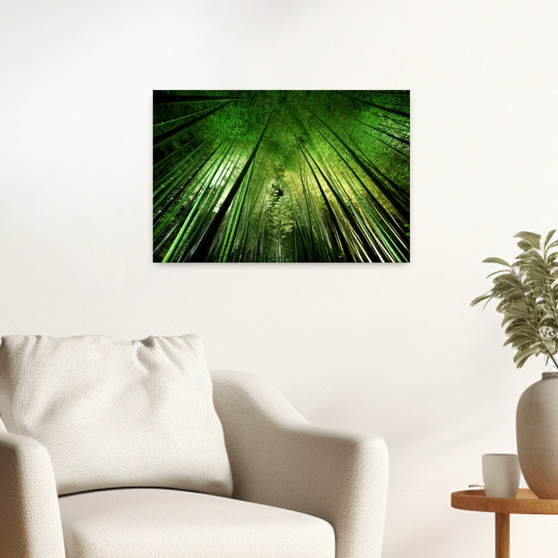 Forêt de bambous vibrante, paisible, sereine, tranquille, impression d'art mural nature, H 16 po x l 24 po