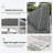  6 Pieces Modern Aluminum Patio Furniture Set With Fire Table, Outdoor Modular Sectional Conversation Set L-shaped Sofa For Backyard-528352114-528352113