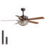 Ventilateur de plafond à télécommande en café, 52 po, avec débit d'air saisonnier, moteur à courant continu, réglages de minuterie