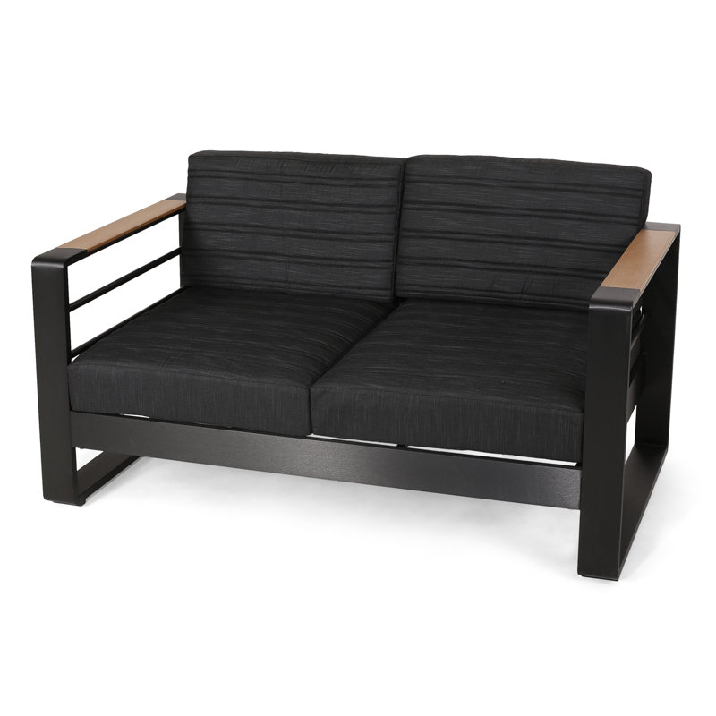 Seating With Black Finish And Weather- Properties Aluminum Cushions -