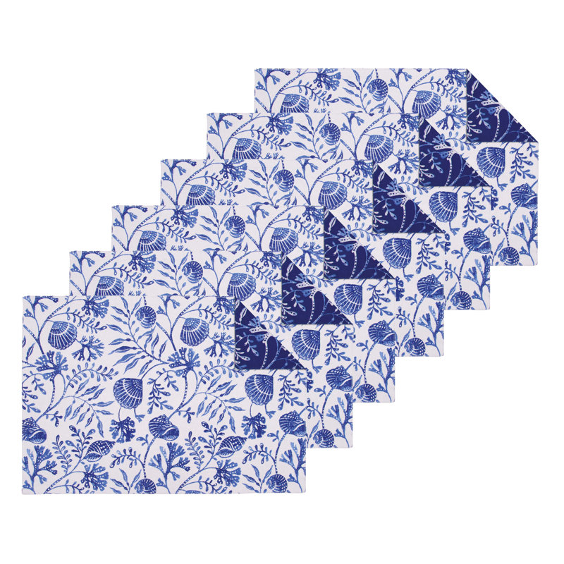 Ensemble de 6 napperons Blue Reef