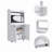 Kitchen Storage, 1-Shelf 2-Door Kitchen Pantry