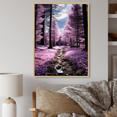 Sentier de forêt mauve - impressions sur toile, paysage et nature