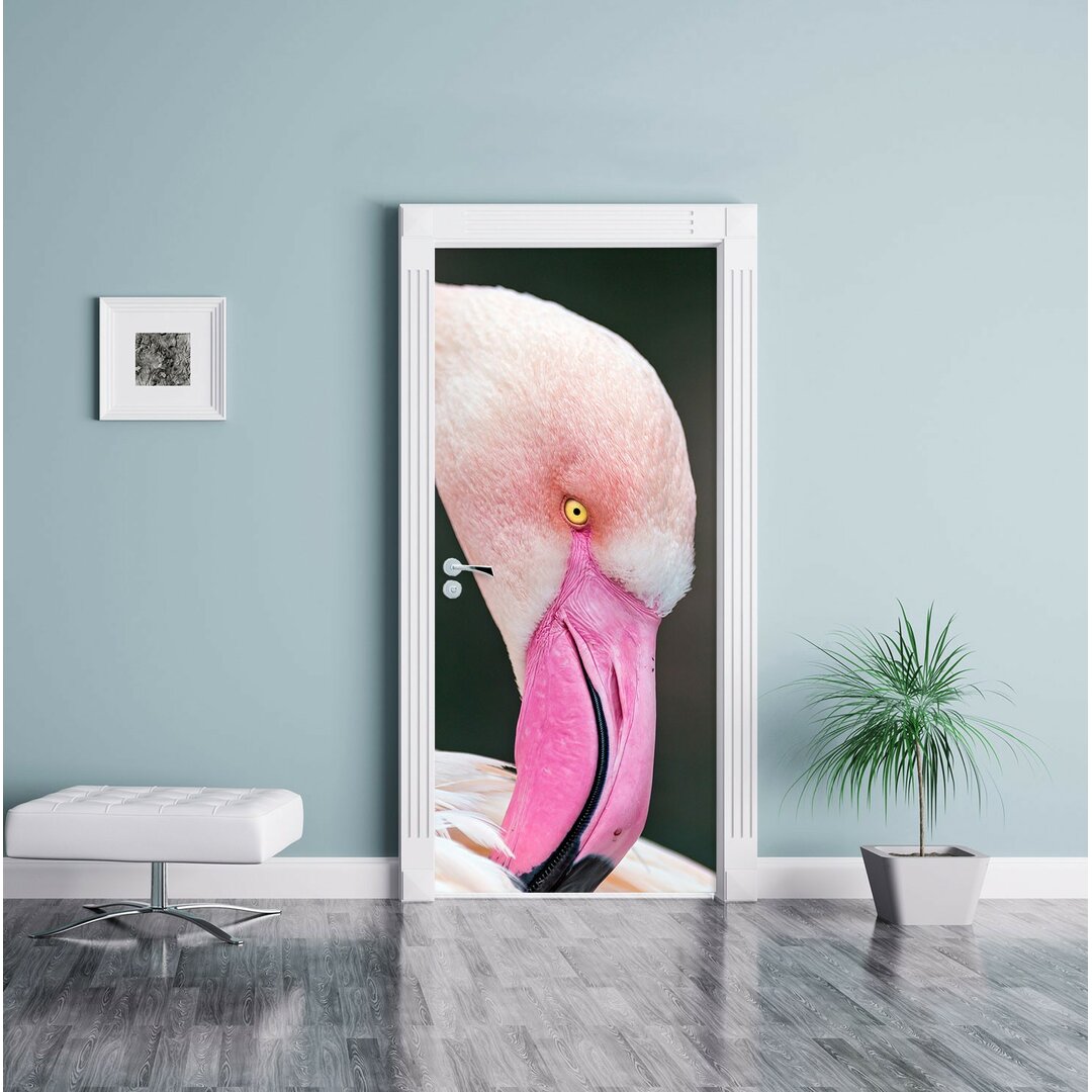 Flamingo Grooming Tür Aufkleber