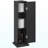 Toilet Paper Cabinet, Small Bathroom Corner Floor Cabinet With Doors And Shelves, Thin Storage Bathroom Organizer For Paper Shampoo, Black-771178175