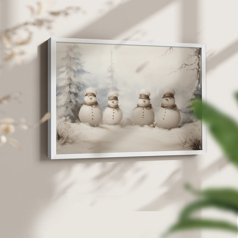 «Chirstmas Art» - DCCDXLV - Reproduction encadrée - Restickable, H 8 po x l 10 po, Blanc