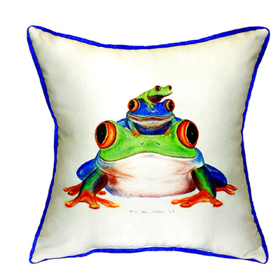Stacked Frogs Indoor / Outdoor Throw Pillow