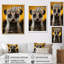 Jaune jaune brun Meercat Curious Meercat - impression-91395217-91395218