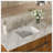 Hewei 12'' White Ceramic Rectangular Bathroom Sink with Overflow