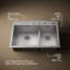 Vault 33" L x 22" W Drop-In Kitchen Sink with 4 Faucet Holes