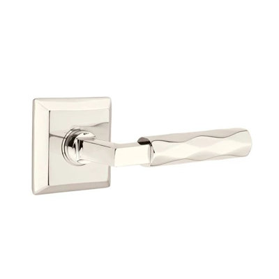 Emtek Select Passage Interior Mortise w/ Quincy Rosette & L-Square Stem, Tribeca Lever
