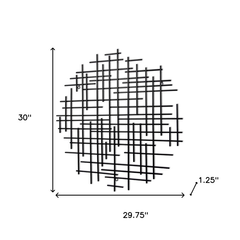 Sculpture dimensionnelle ronde suspendue 30 po x 30 po