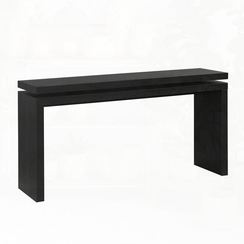 Farmhouse Retro Wooden Console Table, Black