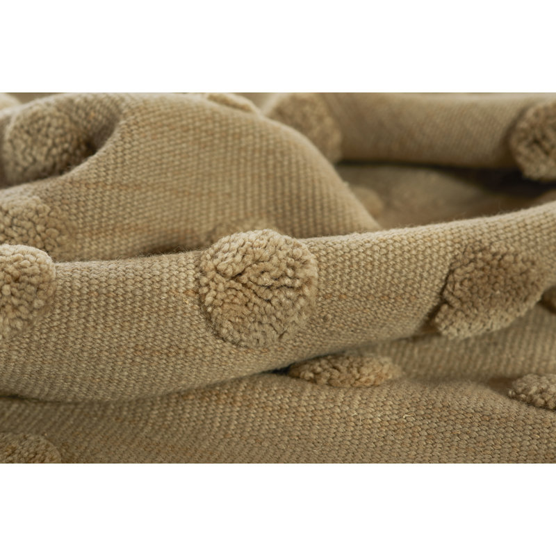 Wool Area Rug in Brown, Rectangle 8' x 10'