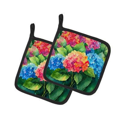 Paire d'hortensias dans l'aquarelle