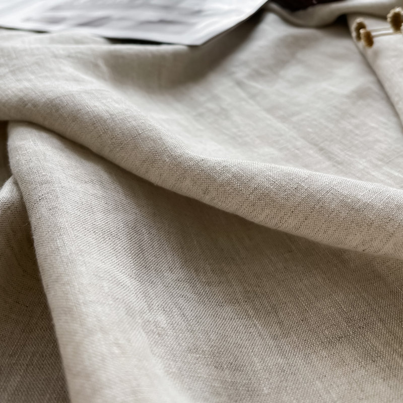 Ensemble de draps 100% lin, Full Sheet Set with 2 Pillowcases, Beige