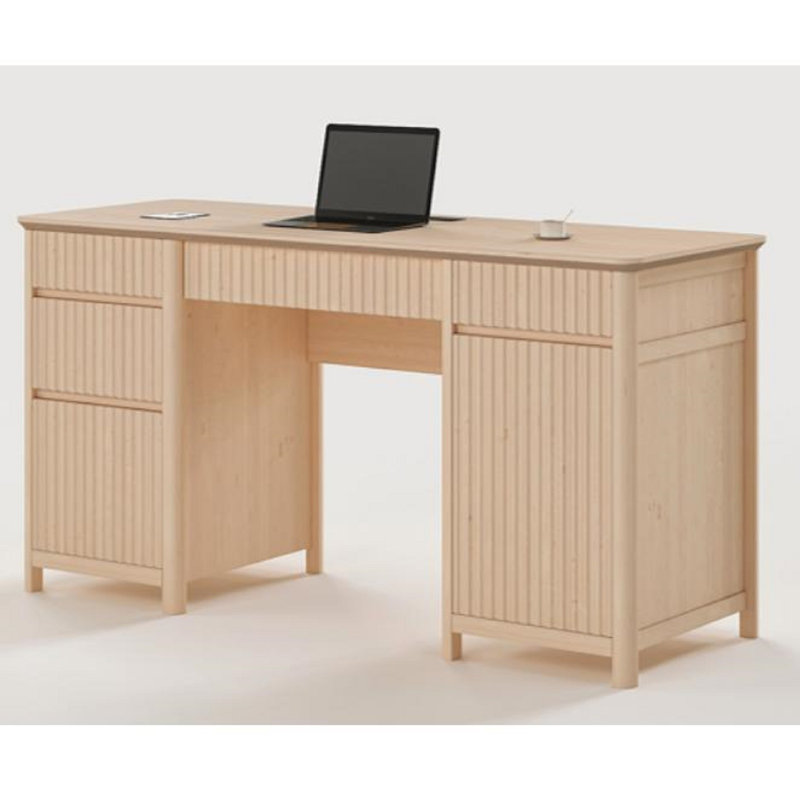 Bureaux de direction cannelés 55 po, Oak